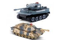 Радиоуправляемый танковый бой 2,4G Tiger vs Leopard 1:28 Huan QI 508C