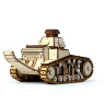 Конструктор 3D деревянный подвижный Lemmo Танк МС-1 - 00-25