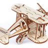 Деревянный механический 3D-пазл Wooden City Самолет Биплан - WR304
